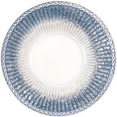 GreenGate Pasta Plate Alice Ripple Blue GreenGate Pasta Plate Alice Ripple Blue