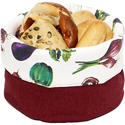 Lashuma Füllkorb modern Ø 22 cm Höhe: 13 cm, Brotkorb bunt Gemüse, Frühstückskorb rund Lashuma Füllkorb modern Ø 22 cm Höhe: 13 cm, Brotkorb bunt Gemüse, Frühstückskorb rund