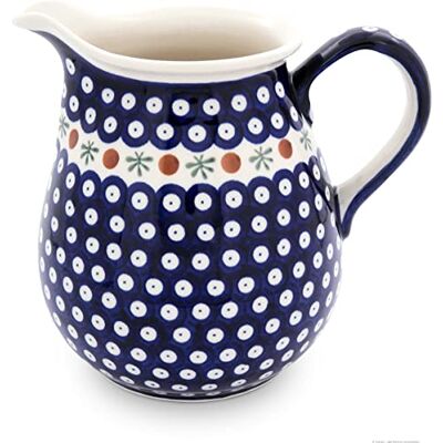 Bunzlauer keramik großer bauchiger Krug 2 Liter Ø21,0cm, H=19,5cm, Dekor 41 Bunzlauer keramik großer bauchiger Krug 2 Liter Ø21,0cm, H=19,5cm, Dekor 41