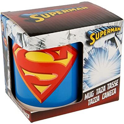 Stor 325 Ml Kinder-Keramik-Becher in Superman Icon Geschenkbox, 1 Stück (1er Pack) Stor 325 Ml Kinder-Keramik-Becher in Superman Icon Geschenkbox, 1 Stück (1er Pack)