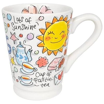 Blond Amsterdam XL-Becher A Hug in a Mug, 500ml Keramik, Mazagranform, Positive Botschaft, Mikrowellengeeignet, Handwäsche empfohlen Blond Amsterdam XL-Becher A Hug in a Mug, 500ml Keramik, Mazagranform, Positive Botschaft, Mikrowellengeeignet, Handwäsche empfohlen