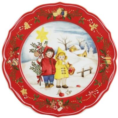 Altri Brand Weihnachts Porzellan Untersetzer 32,5cm - Festliche Tischware Altri Brand Weihnachts Porzellan Untersetzer 32,5cm - Festliche Tischware