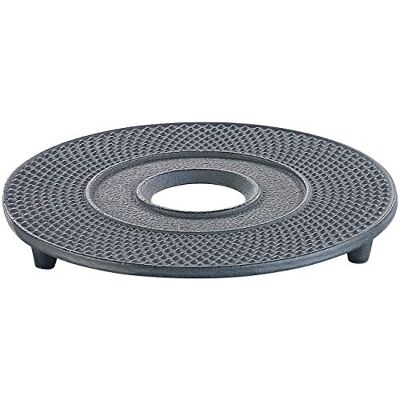 Rosenstein & Söhne Kaffeekanneuntersetzer: Asiatischer Teekannen-Untersetzer aus Gusseisen, 17 cm, schwarz (Teeuntersetzer, Runduntersetzer, Guss) Rosenstein & Söhne Kaffeekanneuntersetzer: Asiatischer Teekannen-Untersetzer aus Gusseisen, 17 cm, schwarz (Teeuntersetzer, Runduntersetzer, Guss)
