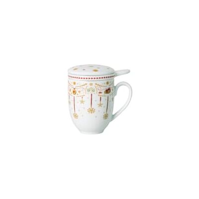 Hutschenreuther Weihnachten "Christmas Love" Tee-Becher Set 3-teilig bestehend aus Becher mit Henkel 0,40 l, Deckel für Becher mit Henkel, Teesieb Hutschenreuther Weihnachten "Christmas Love" Tee-Becher Set 3-teilig bestehend aus Becher mit Henkel 0,40 l, Deckel für Becher mit Henkel, Teesieb