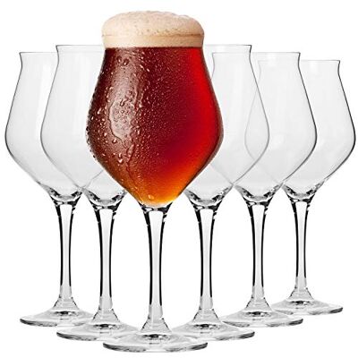 Krosno Gläser Set, Biergläser 6er Set, 420 ml, Avant-Garde Kollektion Pint Trinkglas, Bleifreies Kristallglas, Craftbier, Pils, Verkostungen, Spülmaschinenfest, Geschenk für Bierliebhaber Krosno Gläser Set, Biergläser 6er Set, 420 ml, Avant-Garde Kollektion Pint Trinkglas, Bleifreies Kristallglas, Craftbier, Pils, Verkostungen, Spülmaschinenfest, Geschenk für Bierliebhaber