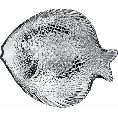 CRISTALICA Fischplatte Marine 20 cm Servierteller Buffet Küche transparent Glas CRISTALICA Fischplatte Marine 20 cm Servierteller Buffet Küche transparent Glas