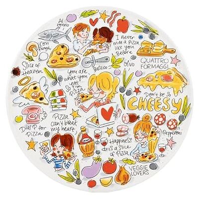 Blond Amsterdam Teller Pizza Sharing, 31cm Keramik, Pizza Design, Für Pizza & Snacks, Mikrowellengeeignet, Handwäsche empfohlen Blond Amsterdam Teller Pizza Sharing, 31cm Keramik, Pizza Design, Für Pizza & Snacks, Mikrowellengeeignet, Handwäsche empfohlen