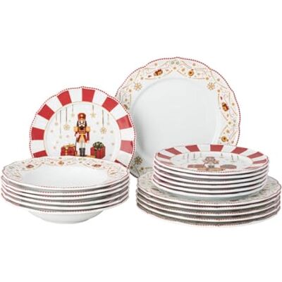 Hutschenreuther Weihnachten "Christmas Love" Set 18-teilig, Tellerset bestehend aus: 6 x Teller 22 cm "Christmas Love red", 6 x Teller 27 cm flach; 6 x Teller 23 cm tief Hutschenreuther Weihnachten "Christmas Love" Set 18-teilig, Tellerset bestehend aus: 6 x Teller 22 cm "Christmas Love red", 6 x Teller 27 cm flach; 6 x Teller 23 cm tief