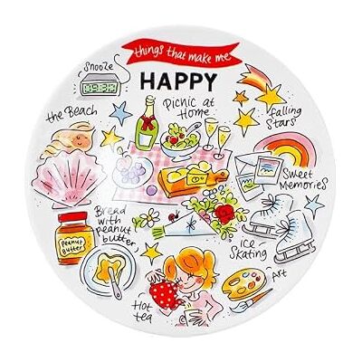 Blond Amsterdam Frühstücksteller Happy, 22cm Keramik, Happy Kollektion, Für Frühstück & Brunch, Mikrowellengeeignet, Handwäsche empfohlen Blond Amsterdam Frühstücksteller Happy, 22cm Keramik, Happy Kollektion, Für Frühstück & Brunch, Mikrowellengeeignet, Handwäsche empfohlen