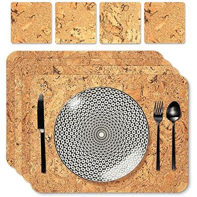 Tuuters Kork Platzset 4 Stück Natur 6X Glasuntersetzer Tischset 40x30cm Vier Platzdeckchen plus sechs Korkuntersetzer für Gläser, Tassen, Teller, Esstisch, Küche, Bar, je 40 mal 30 Zentimeter Tuuters Kork Platzset 4 Stück Natur 6X Glasuntersetzer Tischset 40x30cm Vier Platzdeckchen plus sechs Korkuntersetzer für Gläser, Tassen, Teller, Esstisch, Küche, Bar, je 40 mal 30 Zentimeter