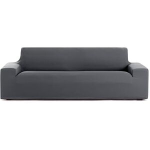 Eysa Bi-elastischer Sofabezug für 4-Sitzer, Dunkelgrau, Design Harlem Eysa Bi-elastischer Sofabezug für 4-Sitzer, Dunkelgrau, Design Harlem