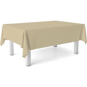ECOMMERC3 Beigefarbene Wachstuch-Tischdecke 300x140cm - Fleckenresistent ECOMMERC3 Beigefarbene Wachstuch-Tischdecke 300x140cm - Fleckenresistent