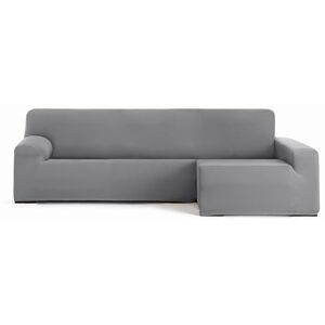 Eysa Bi-elastischer Sofabezug für Chaiselongue, mit langem Arm, rechte Seite rechts, Farbe Grau, Design Harlem Eysa Bi-elastischer Sofabezug für Chaiselongue, mit langem Arm, rechte Seite rechts, Farbe Grau, Design Harlem