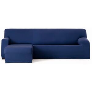 Eysa Bi-elastischer Sofabezug für Chaiselongue, mit kurzem Arm auf der linken Seite, Farbe Blau, Design Harlem Eysa Bi-elastischer Sofabezug für Chaiselongue, mit kurzem Arm auf der linken Seite, Farbe Blau, Design Harlem