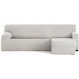 Eysa Bi-elastischer Sofabezug für Chaiselongue, mit kurzem Arm auf der rechten Seite, Farbe Ecru, Design Harlem Eysa Bi-elastischer Sofabezug für Chaiselongue, mit kurzem Arm auf der rechten Seite, Farbe Ecru, Design Harlem