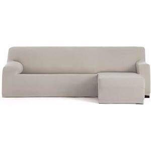 Eysa Bi-elastischer Sofabezug für Chaiselongue, mit kurzem Arm auf der rechten Seite, Farbe Leinen, Design Harlem Eysa Bi-elastischer Sofabezug für Chaiselongue, mit kurzem Arm auf der rechten Seite, Farbe Leinen, Design Harlem