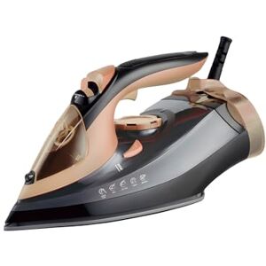 Wintem Dampfbügeleisen mit XL-Keramikplatte und 330 ml/2600 W Tank Schwarz und Gold – Selfclean-Funktion, Tropf- und Antikalk-Funktion mit verstellbarem Thermostat für jeden Stoff – 16 x 31 x 11 cm Wintem Dampfbügeleisen mit XL-Keramikplatte und 330 ml/2600 W Tank Schwarz und Gold – Selfclean-Funktion, Tropf- und Antikalk-Funktion mit verstellbarem Thermostat für jeden Stoff – 16 x 31 x 11 cm
