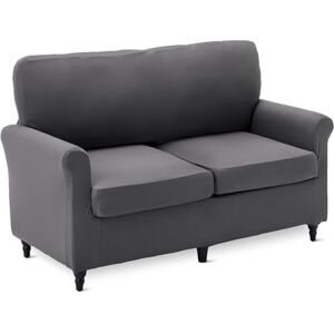 Amazon Hochelastischer Sofabezug 2-Sitzer Spandex Rutschfester Möbelschoner, Dunkelgrau Amazon Hochelastischer Sofabezug 2-Sitzer Spandex Rutschfester Möbelschoner, Dunkelgrau