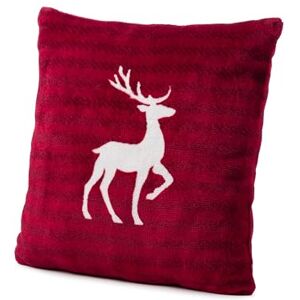 Gözze Wendekissen Scandic, Dekokissen mit Rentier und Eiskristall, Winterliches Sofakissen aus Mikrofaser, 45 x 45 cm Rot Gözze Wendekissen Scandic, Dekokissen mit Rentier und Eiskristall, Winterliches Sofakissen aus Mikrofaser, 45 x 45 cm Rot