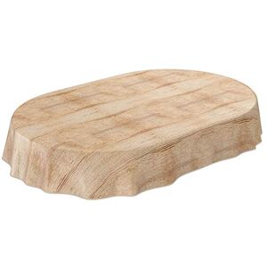ANRO Abwaschbare Tischdecke Holz Braun – Oval mit Einfassung – Wachstuch mit Rand, pflegeleicht 180 x 140 cm (Oval) ANRO Abwaschbare Tischdecke Holz Braun – Oval mit Einfassung – Wachstuch mit Rand, pflegeleicht 180 x 140 cm (Oval)