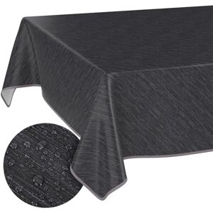 ANRO Tischdecke abwaschbar Wachstuch Wachstuchtischdecke Gartentischdecke Leinen-Optik Pflegeleicht Wasserabweisend 240 x 140cm (Rechteckig) Anthrazit mit Saum ANRO Tischdecke abwaschbar Wachstuch Wachstuchtischdecke Gartentischdecke Leinen-Optik Pflegeleicht Wasserabweisend 240 x 140cm (Rechteckig) Anthrazit mit Saum