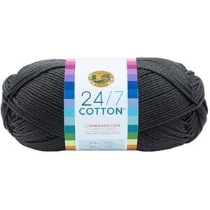 Lion Brand Garn Firma Baumwollgarn - Anthrazit - 100% Baumwolle Lion Brand Garn Firma Baumwollgarn - Anthrazit - 100% Baumwolle