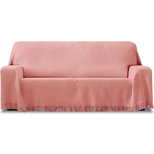 ECOMMERC3 Mehrzweck-Überwurf, wendbar, Größe 230 x 260 cm, aus Jacquard-Stoff, mit Fransen, Rosa, ideal für Sofa oder Bett, atmungsaktiv und weich ECOMMERC3 Mehrzweck-Überwurf, wendbar, Größe 230 x 260 cm, aus Jacquard-Stoff, mit Fransen, Rosa, ideal für Sofa oder Bett, atmungsaktiv und weich