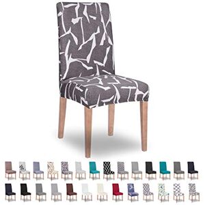SPRINGOS Stuhlhusse Universal Stuhlbezug Spannbezug Stretch Universal Grau-Weiß, 38-70 cm SPRINGOS Stuhlhusse Universal Stuhlbezug Spannbezug Stretch Universal Grau-Weiß, 38-70 cm