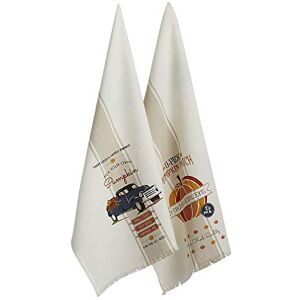 DII Kollektion Herbst Basics Bedrucktes Geschirrtuch-Set, Baumwolle, Pumpkin Farm, 18x28, 2 DII Kollektion Herbst Basics Bedrucktes Geschirrtuch-Set, Baumwolle, Pumpkin Farm, 18x28, 2