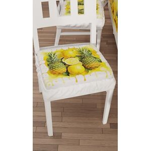 PETTI Artigiani Italiani Stuhlkissen mit Gummizug, 2-teilig, Kissenbezüge aus Mikrofaser, Stuhlhussen mit Feder, Motiv Zitronen und Ananas, 100% Made in Italy PETTI Artigiani Italiani Stuhlkissen mit Gummizug, 2-teilig, Kissenbezüge aus Mikrofaser, Stuhlhussen mit Feder, Motiv Zitronen und Ananas, 100% Made in Italy