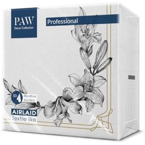 PAW - Airlaid Stoff-ähnliche Servietten - Royal Lily - 40x40 cm - 50 Stück PAW - Airlaid Stoff-ähnliche Servietten - Royal Lily - 40x40 cm - 50 Stück