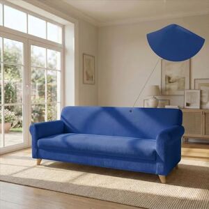Italian Bed Linen Schöner bielastischer Sofabezug für 4-Sitzer, ausziehbar 220–270 cm, elastischer Sesselbezug mit konturierten Armlehnen, waschbar, elektrisches Blau Italian Bed Linen Schöner bielastischer Sofabezug für 4-Sitzer, ausziehbar 220–270 cm, elastischer Sesselbezug mit konturierten Armlehnen, waschbar, elektrisches Blau