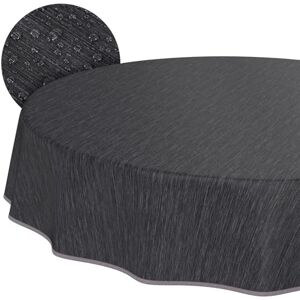 ANRO Tischdecke abwaschbar Wachstuch Wachstuchtischdecke Gartentischdecke Leinen-Optik Pflegeleicht Wasserabweisend 100cm (Rund) Anthrazit mit Saum ANRO Tischdecke abwaschbar Wachstuch Wachstuchtischdecke Gartentischdecke Leinen-Optik Pflegeleicht Wasserabweisend 100cm (Rund) Anthrazit mit Saum