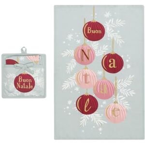KASANOVA 1 WEIHNACHTSKUGEL MALLOW TOPFLAPPEN-UND GESCHIRRTUCH-SET, Polyester Baumwolle KASANOVA 1 WEIHNACHTSKUGEL MALLOW TOPFLAPPEN-UND GESCHIRRTUCH-SET, Polyester Baumwolle