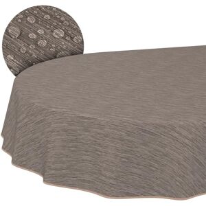 ANRO Tischdecke abwaschbar Wachstuch Wachstuchtischdecke Gartentischdecke Leinen-Optik Pflegeleicht Wasserabweisend 180 x 140cm (Oval) Braun mit Saum ANRO Tischdecke abwaschbar Wachstuch Wachstuchtischdecke Gartentischdecke Leinen-Optik Pflegeleicht Wasserabweisend 180 x 140cm (Oval) Braun mit Saum