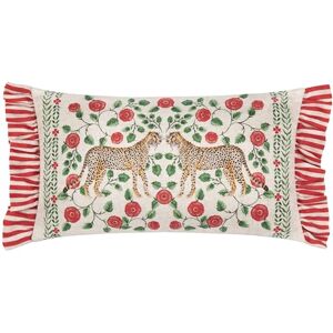 furn. Wylder Tropics Okara Leopards bedruckter Rüschen-Kissenbezug – Leinen/Rot – 30 x 50 cm furn. Wylder Tropics Okara Leopards bedruckter Rüschen-Kissenbezug – Leinen/Rot – 30 x 50 cm