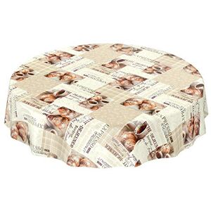 ANRO Tischdecke Wachstischdecke Wachstuch Wachstuchtischdecke Kaffee Coffee Espresso Rund 140cm ANRO Tischdecke Wachstischdecke Wachstuch Wachstuchtischdecke Kaffee Coffee Espresso Rund 140cm