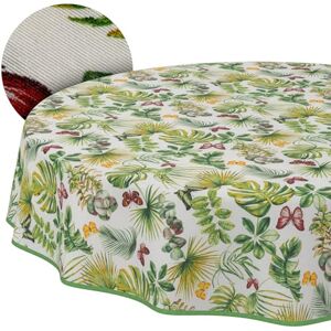 ANRO Tischdecke abwaschbar Tischtuch Lotuseffekt pflegeleicht aus Baumwolle Polyester schmutzabweisend Outdoor Gartentischdecke Schmetterling Blätter Brise Rund 140cm mit Paspelband ANRO Tischdecke abwaschbar Tischtuch Lotuseffekt pflegeleicht aus Baumwolle Polyester schmutzabweisend Outdoor Gartentischdecke Schmetterling Blätter Brise Rund 140cm mit Paspelband