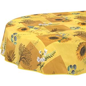 ANRO Wachstuchtischdecke Tischdecke abwaschbar Wachstischdecke pflegeleicht wasserabweisend Lotuseffekt Gartentischdecke Sonnenblume Oval 160 x 140 cm mit Saum (Eingefasst) ANRO Wachstuchtischdecke Tischdecke abwaschbar Wachstischdecke pflegeleicht wasserabweisend Lotuseffekt Gartentischdecke Sonnenblume Oval 160 x 140 cm mit Saum (Eingefasst)