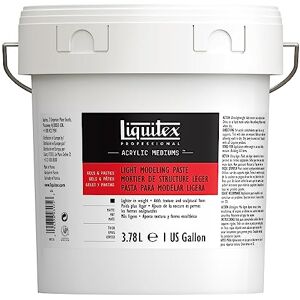 Liquitex 6836 Professional leichte Modellierpaste Strukturgel, leichte elastische Struktur-Paste von pastoser, spachtelbarer Konsistenz 3,78 Liter Eimer, Weiß Liquitex 6836 Professional leichte Modellierpaste Strukturgel, leichte elastische Struktur-Paste von pastoser, spachtelbarer Konsistenz 3,78 Liter Eimer, Weiß