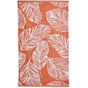 Fusion Matteo Collection Badetuch, Terrakotta-Blätter, 90 x 150 cm, 100% Baumwolle, superweich, tropisches Palmblätter-Design, orange-weißes Badetuch, Terrakotta-Badezimmerzubehör, Kollektion Matteo Fusion Matteo Collection Badetuch, Terrakotta-Blätter, 90 x 150 cm, 100% Baumwolle, superweich, tropisches Palmblätter-Design, orange-weißes Badetuch, Terrakotta-Badezimmerzubehör, Kollektion Matteo