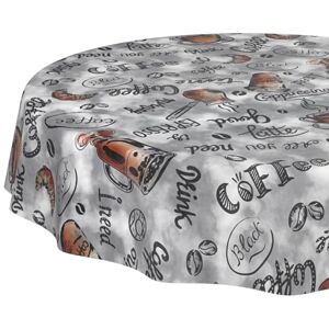 ANRO Wachstuchtischdecke Tischdecke abwaschbar Wachstischdecke pflegeleicht wasserabweisend Lotuseffekt Gartentischdecke Coffee Kaffee Rund 140 cm Schnittkante ANRO Wachstuchtischdecke Tischdecke abwaschbar Wachstischdecke pflegeleicht wasserabweisend Lotuseffekt Gartentischdecke Coffee Kaffee Rund 140 cm Schnittkante