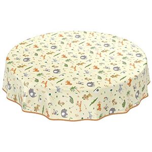 ANRO Tischdecke Wachstuch abwaschbar Wachstuchtischdecke Wachstischdecke Kinder Geburtstag Tiere Hellgrün Rund 140cm mit Saum Eingefasst ANRO Tischdecke Wachstuch abwaschbar Wachstuchtischdecke Wachstischdecke Kinder Geburtstag Tiere Hellgrün Rund 140cm mit Saum Eingefasst
