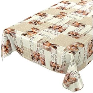 ANRO Wachstuchtischdecke Wachstuch Wachstischdecke Tischdecke abwaschbar Kaffee Croissant Beige 100 x 140cm ANRO Wachstuchtischdecke Wachstuch Wachstischdecke Tischdecke abwaschbar Kaffee Croissant Beige 100 x 140cm