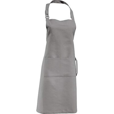 Erwin Müller Koch-Schürze, Küchenschürze Uni 100% Baumwolle grau Größe 72x90 cm verstellbare Halsschlaufe, mit Aufsatztasche und Bindeband Erwin Müller Koch-Schürze, Küchenschürze Uni 100% Baumwolle grau Größe 72x90 cm verstellbare Halsschlaufe, mit Aufsatztasche und Bindeband