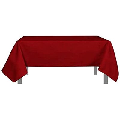 Soleil d'ocre , Alix Quadratische fleckenabweisende Tischdecke, Polyester, Rot, 140 x 140 cm Soleil d'ocre , Alix Quadratische fleckenabweisende Tischdecke, Polyester, Rot, 140 x 140 cm