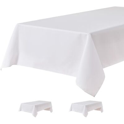 Falcon Tischdecke in weiß 145 x 300 cm, wasserdicht aus Oxford-Gewebe, 2 Stück Rechteckig, wasserabweisend,bügelfrei, waschbar, Restaurant, Küche, Party, Dekorativ, Weihnachten, Neujahr, Café, Garten Falcon Tischdecke in weiß 145 x 300 cm, wasserdicht aus Oxford-Gewebe, 2 Stück Rechteckig, wasserabweisend,bügelfrei, waschbar, Restaurant, Küche, Party, Dekorativ, Weihnachten, Neujahr, Café, Garten