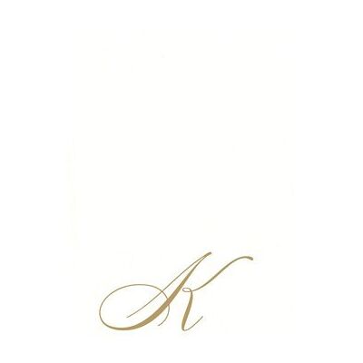 Caspari Monogramm-Papierhandtücher, mit Initiale K, White Pearl, 24 Stück Caspari Monogramm-Papierhandtücher, mit Initiale K, White Pearl, 24 Stück