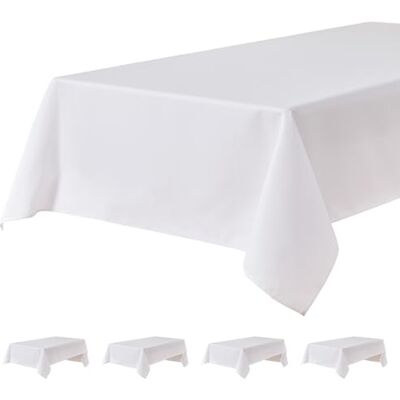 Falcon Tischdecke in weiß 140 x 180 cm, wasserdicht aus Oxford-Gewebe, 4 Stück Rechteckig, wasserabweisend,bügelfrei, waschbar, Restaurant, Küche, Party, Dekorativ, Weihnachten, Neujahr, Café, Garten Falcon Tischdecke in weiß 140 x 180 cm, wasserdicht aus Oxford-Gewebe, 4 Stück Rechteckig, wasserabweisend,bügelfrei, waschbar, Restaurant, Küche, Party, Dekorativ, Weihnachten, Neujahr, Café, Garten