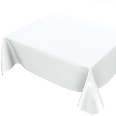 ANRO Wachstuchtischdecke Wachstuch abwaschbare Tischdecke Uni Glanz Einfarbig Weiß Schnittkante 140 x 140cm ANRO Wachstuchtischdecke Wachstuch abwaschbare Tischdecke Uni Glanz Einfarbig Weiß Schnittkante 140 x 140cm